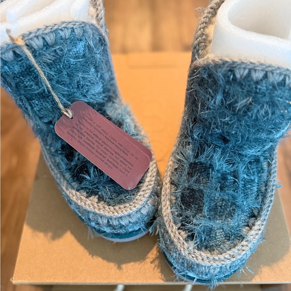 MOU Eskimo 18 Wooly Glacier Boots Textile Petrol Blue EU 39